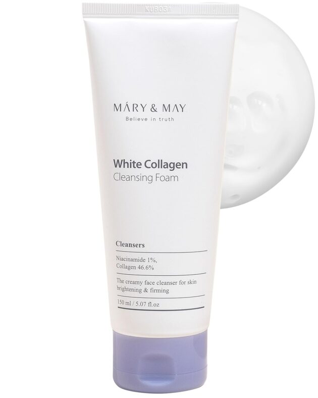 Mary And May White Collagen Cleansing Foam 