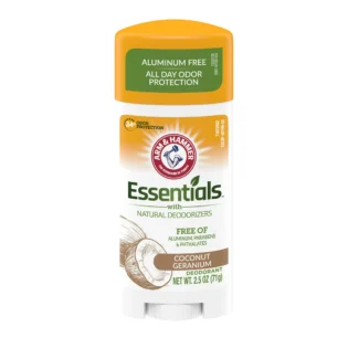 ARM & HAMMER Essentials Deodorant, with Natural Deodorizers, Coconut Geranium